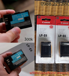 300k – Hàng chuẩn Pin máy ảnh Canon LP e6 dùng cho Canon 60D, 70D, 5D mark II, 5D mark III , 7D, 6D